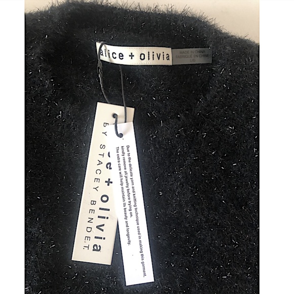 ALICE + OLIVIA Ciara Sparkly Crop Sweater - Picture 12 of 14